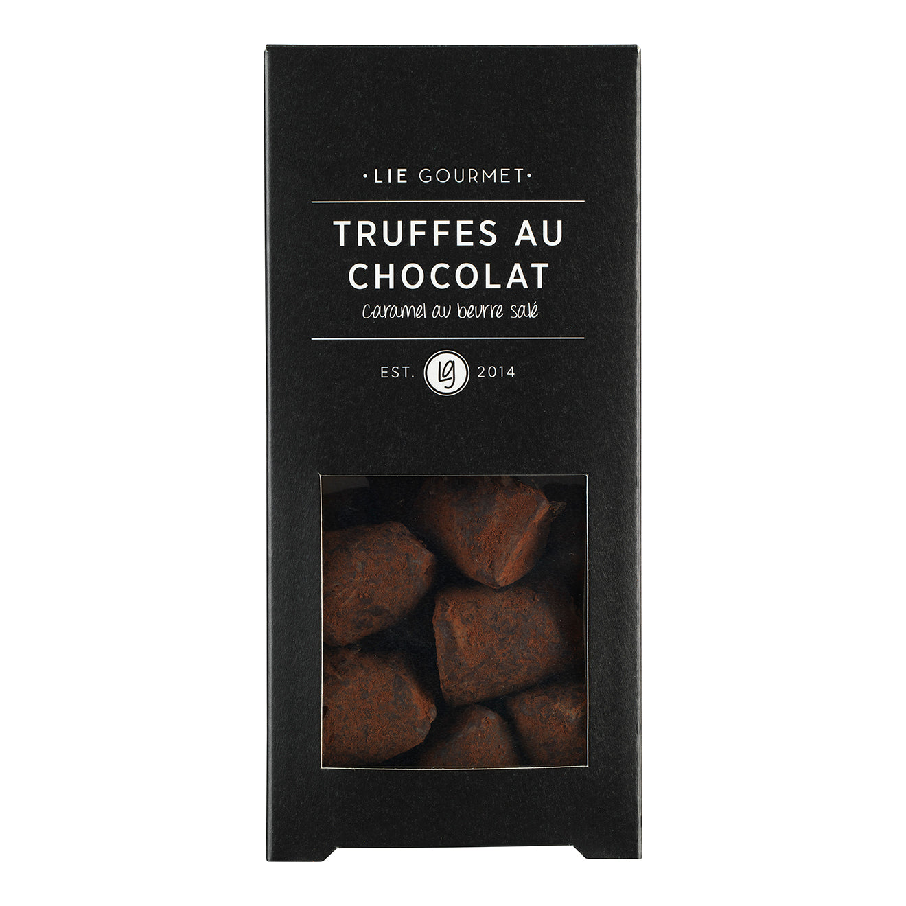 Chokoladetrøfler med saltkaramel knas - 110 g.